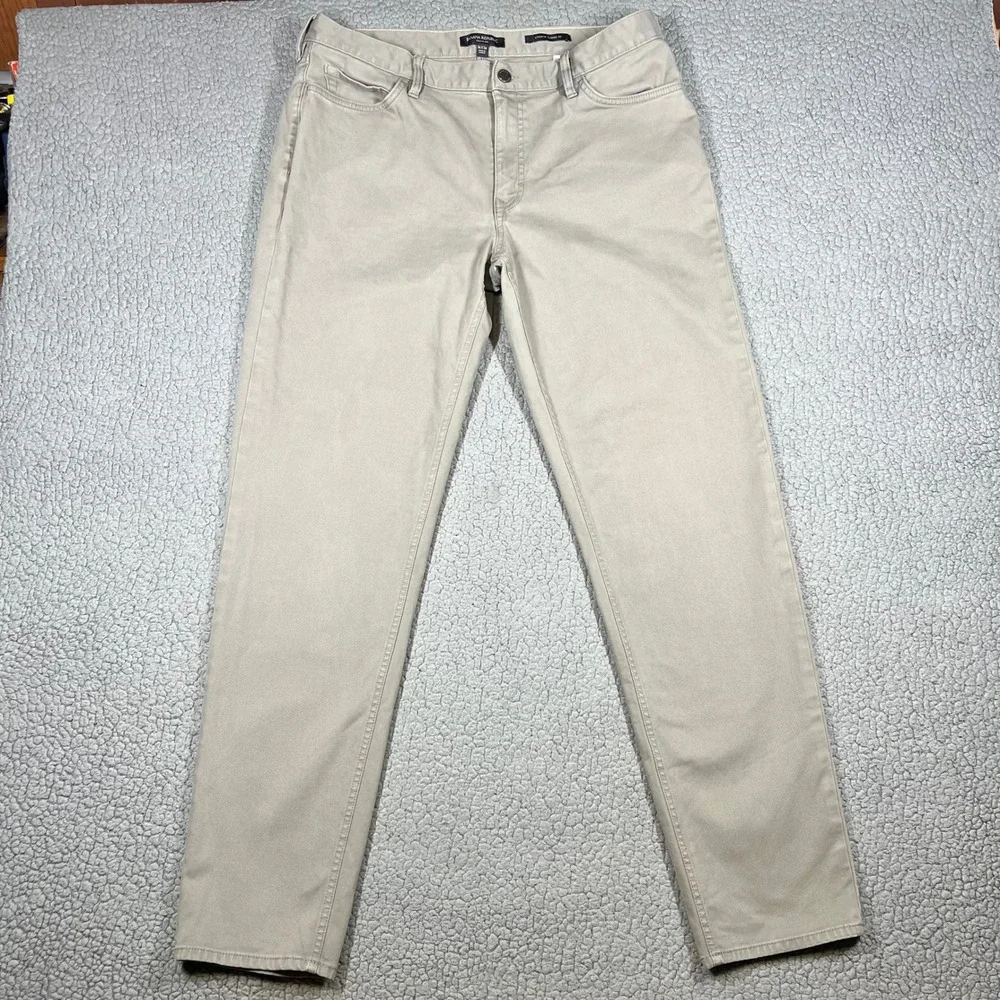 Banana Republic Traveler Pants Athletic Tapered Fit Khaki Tan 36x34 (36x32)